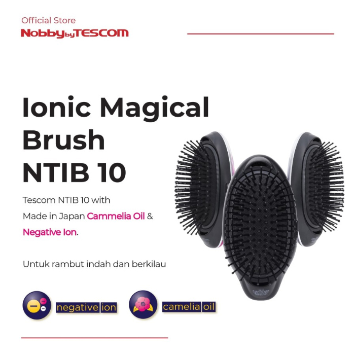 Tescom Sisir Ion Ionic Magical Brush - NTIB10 Pink
